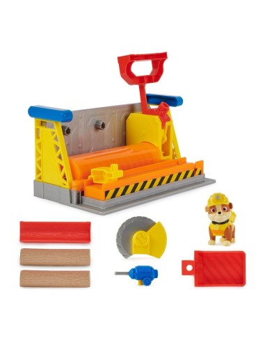 Rubble & Crew Officina di Rubble, Set da Costruzione con Personaggio Rubble, Sabia Kinetic Sand e Strumenti, 3 Anni+