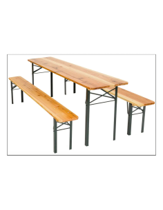 SET BIRRERIA 200X60 TAVOLO+2 PANCHE