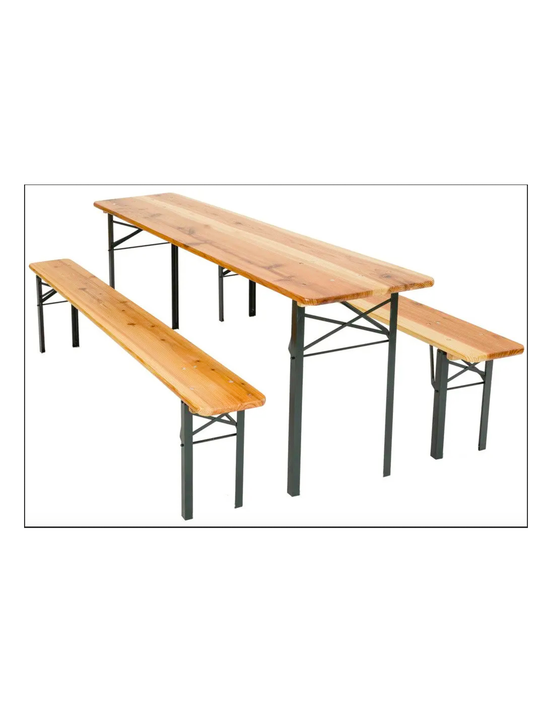 SET BIRRERIA 200X60 TAVOLO+2 PANCHE