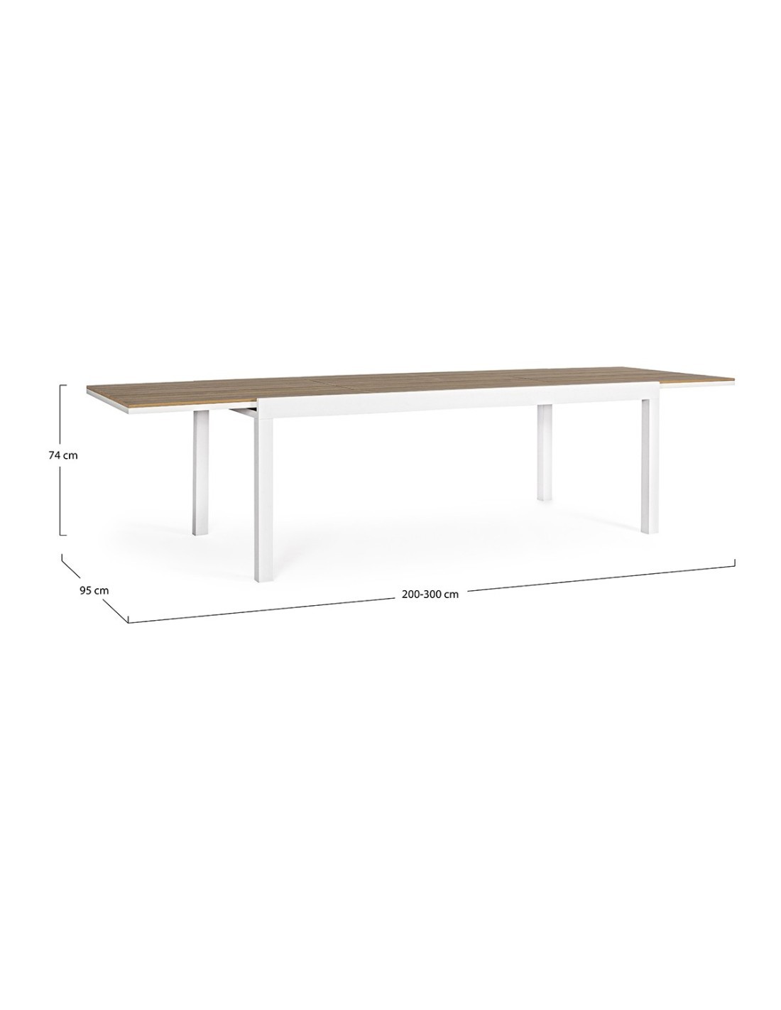 TAVOLO 0662970 ELIAS 200/300X95 BIANCO su TreG Ingrosso