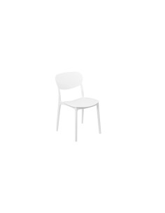SEDIA 193556B PLASTICA BIANCA IMPILABILE