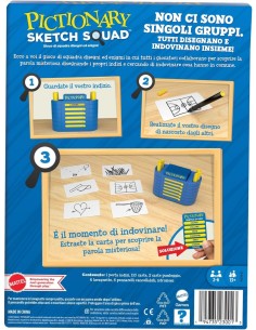 MATTEL GAMES, PICTIONARY SKETCH SQUAD, GIOCO DA TAVOLO, 13+ ANNI