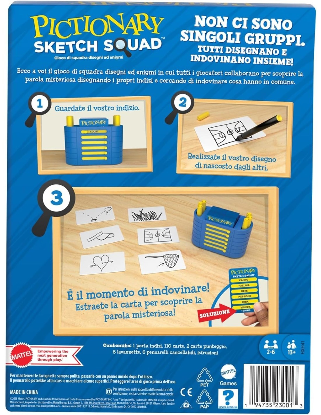 MATTEL GAMES, PICTIONARY SKETCH SQUAD, GIOCO DA TAVOLO, 13+ ANNI