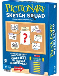 MATTEL GAMES, PICTIONARY SKETCH SQUAD, GIOCO DA TAVOLO, 13+ ANNI