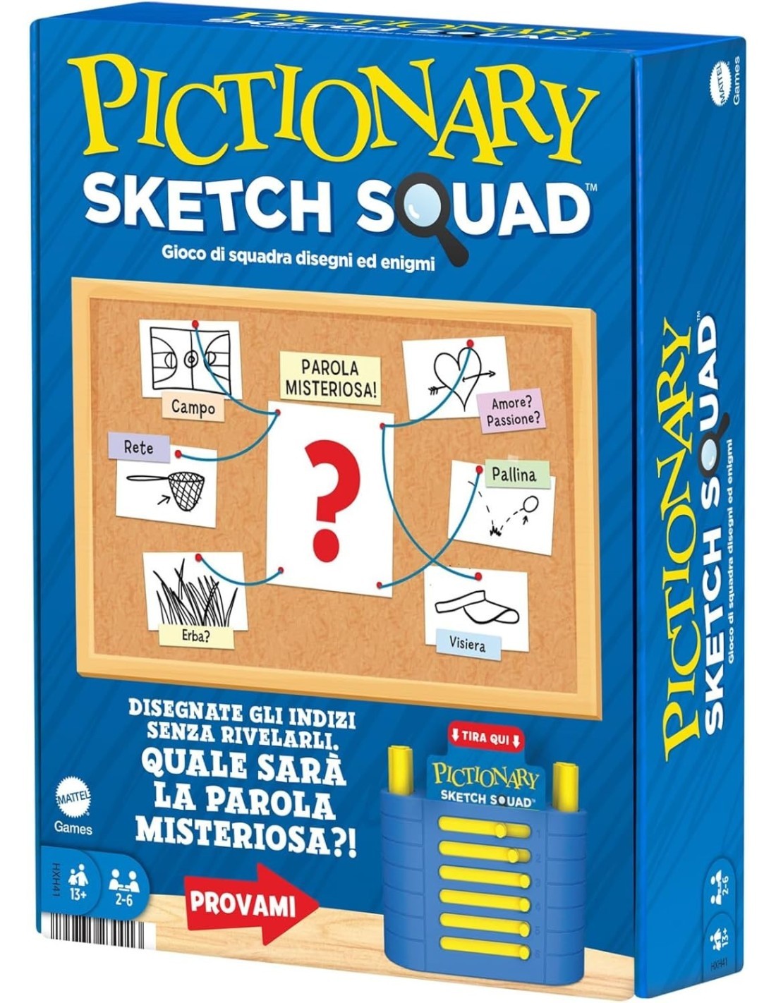 MATTEL GAMES, PICTIONARY SKETCH SQUAD, GIOCO DA TAVOLO, 13+ ANNI