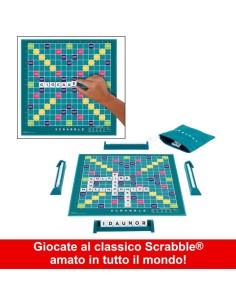 MATTEL GAMES, SCRABBLE, GIOCO DA TAVOLO PAROLE, DOPPIO TABELLONE, 8+ ANNI