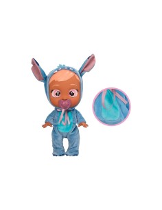 Cry Babies Disney Stitch, bambola con pigiama blu, suoni realistici di bebè, giocattolo per bambini 18 mesi+