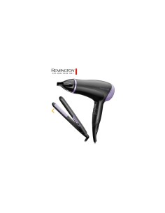 REMINGTON SET PHON 2000W + PIASTRA CAPELLI, NERO/VIOLA, D3016GP
