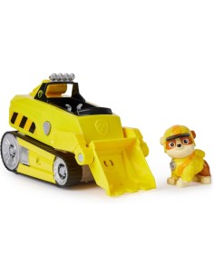 PAW Patrol Jungle Pups, Veicolo Rinoceronte di Rubble, Veicolo Giocattolo con Personaggio Rubble da Collezione