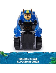 PAW Patrol Jungle Pups, veicolo tigre di Chase, personaggio Chase, lancia proiettili, 3 anni+