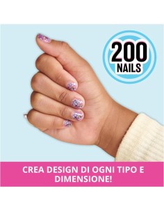 Cool Maker GO GLAM, Macchina Decora Unghie, Decora 200 Unghie con 4 Motivi, 2 Applicatori di Smalto e Maschera per Unghie, 7+