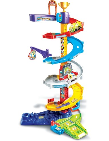 VTech Vroom Vroom Go - Mega Circuito 2 in 1 con Pista a Spirale e 5 Zone Magiche