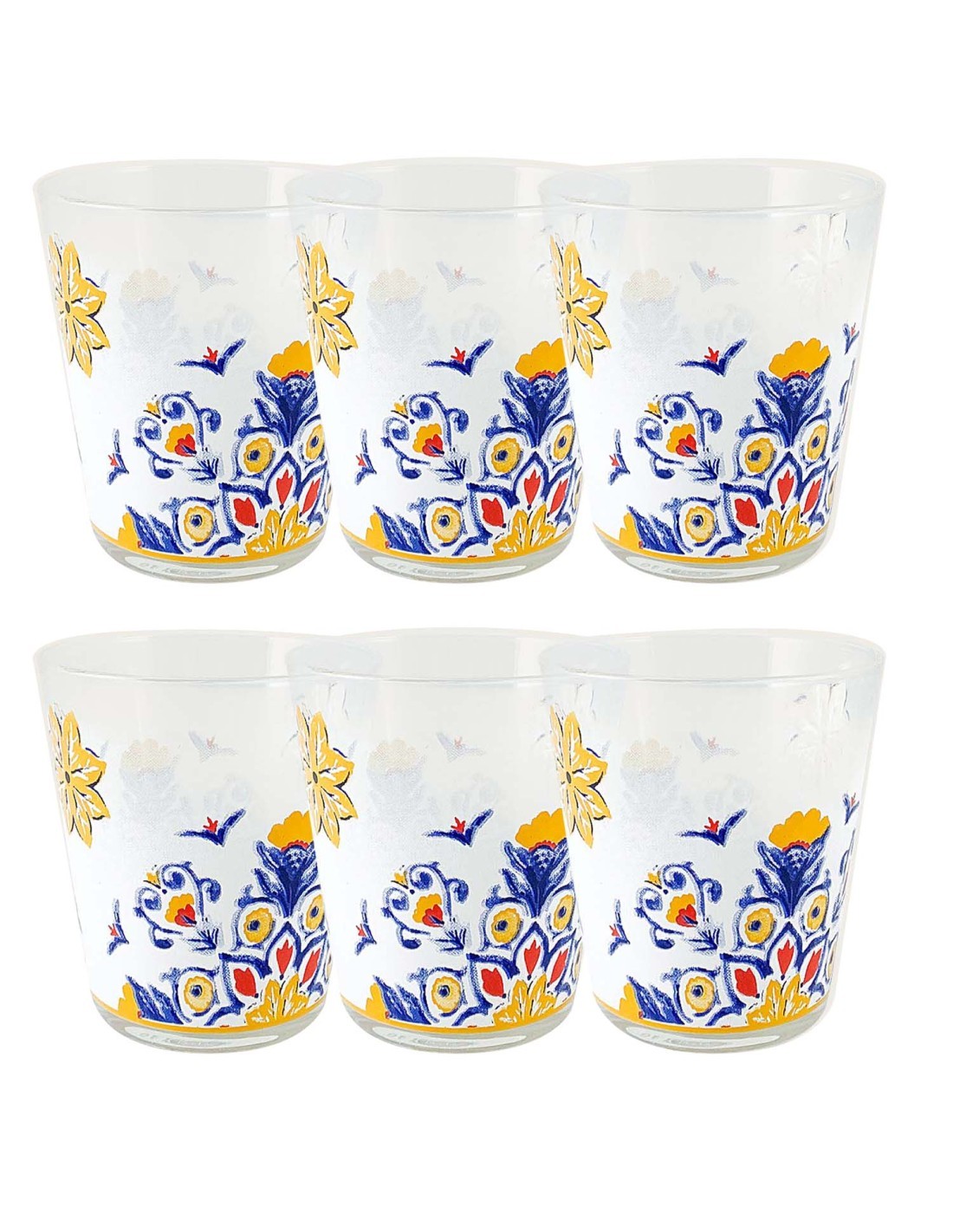 CONF 6 BICCHIERI ACQUA DEC.CAPRI su TreG Ingrosso