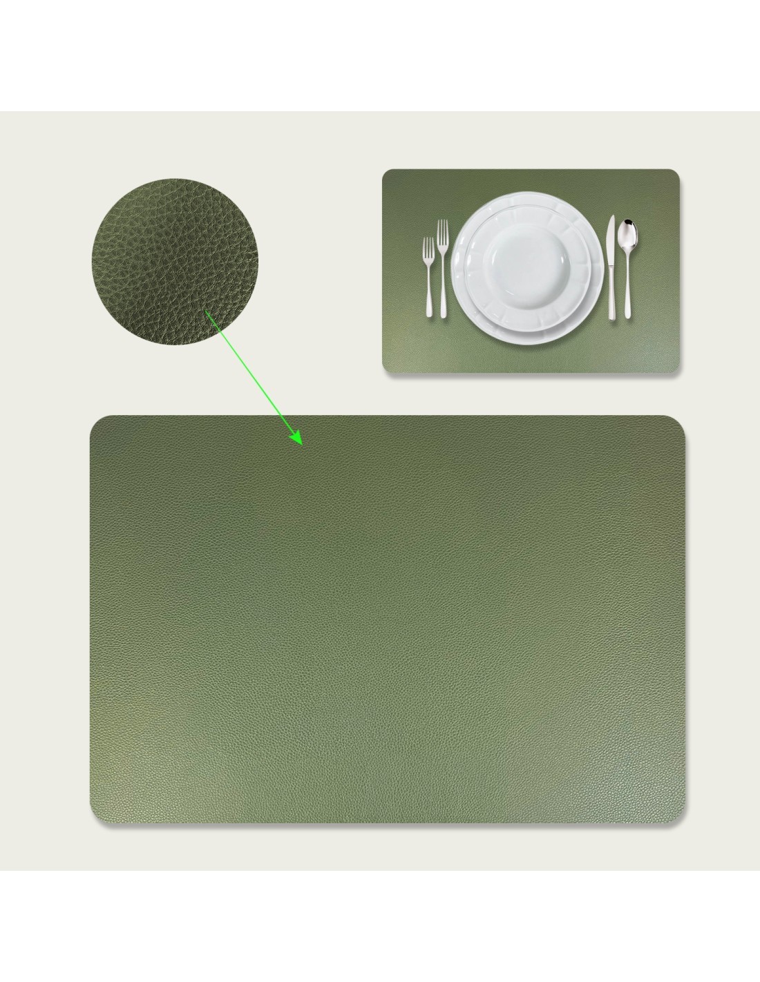 TOVAGLIETTA 57200 33X46 SIMILPELLE VERDE su TreG Ingrosso