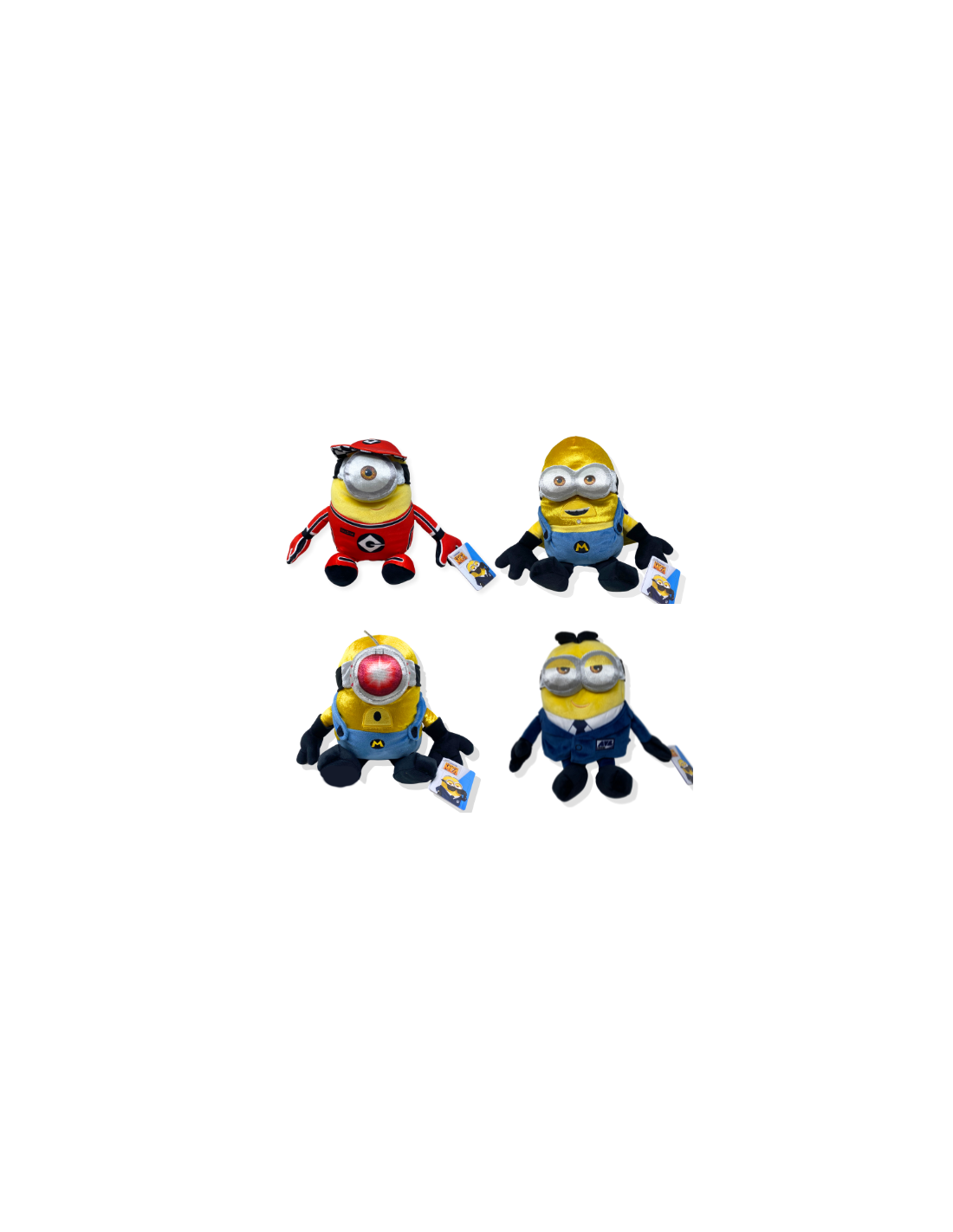 Peluche Minions Cattivissimo Me 4, Grandi Giochi MN201000, 28 cm, Super Minions, Avl, Pilota, Morbido e Collezionabile