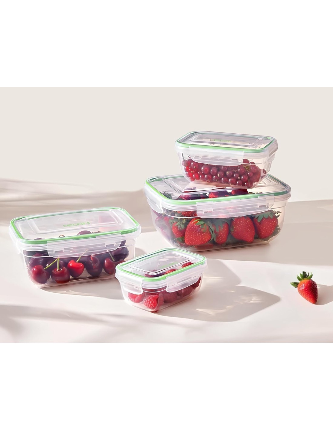 Set 3 Contenitori Rettangolari Pedrini 400/800/1400ML