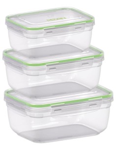 Set 3 Contenitori Rettangolari Pedrini 400/800/1400ML