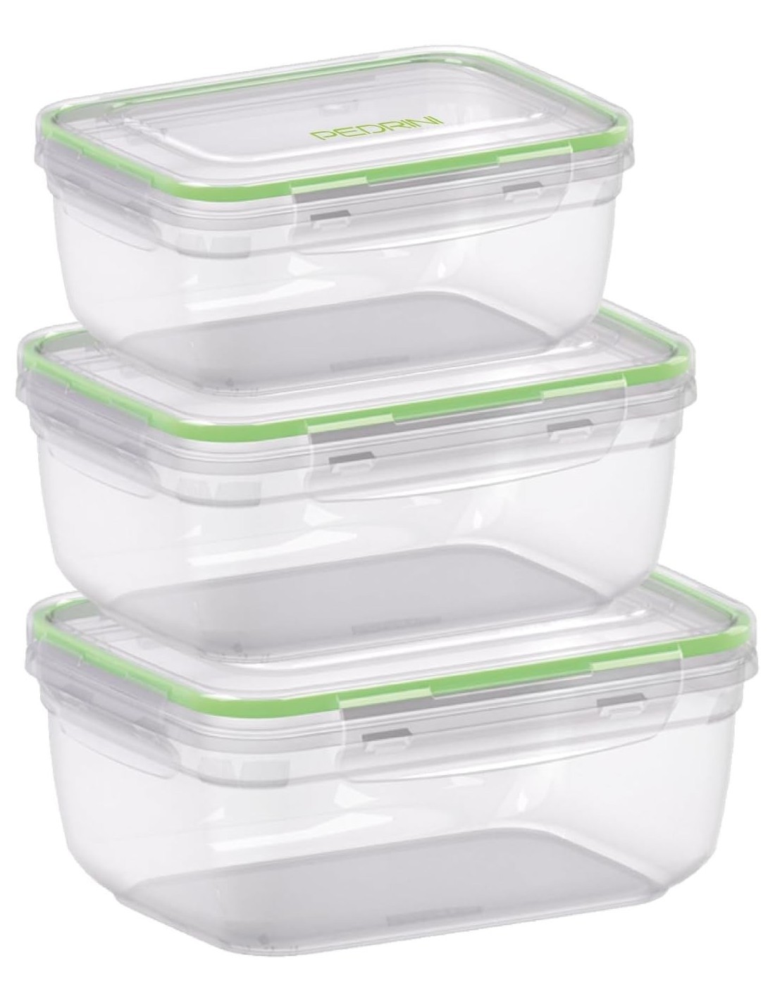 Set 3 Contenitori Rettangolari Pedrini 400/800/1400ML