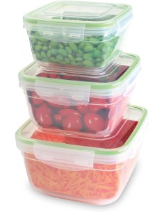 Set 3 Contenitori Quadrati Pedrini 500/900/1500ML