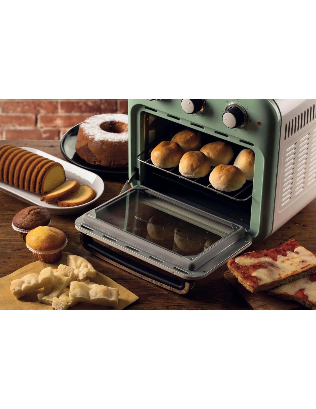 Forno Elettrico Ariete 4632 Verde 16LT Vintage | TreG ingrosso