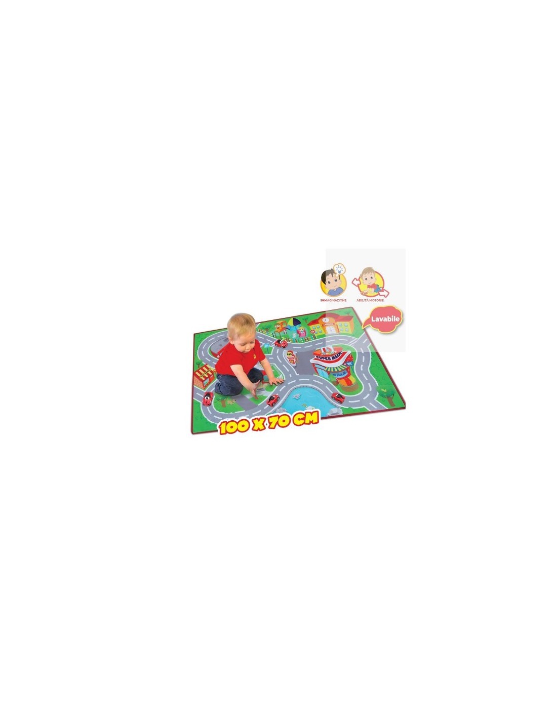 TAPPETO PLAYMAT 85008 100X70CM JUNIOR CITY