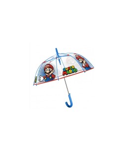 Ombrello Bambino Super Mario, Automatico, 45cm, Cupola, Colori Vivaci, Nintendo Originale