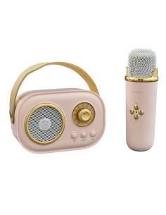 CASSA KARAOKE VINTAGE ROSA CON MICROFONO