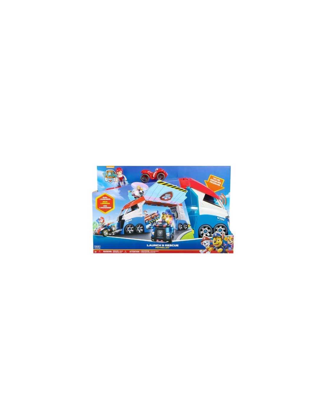 PAW Patroller Trasformabile con Lanciatore, Luci e Suoni - Include Ryder e Quad | Giocattolo per Bambini 3+ SPIN MASTER