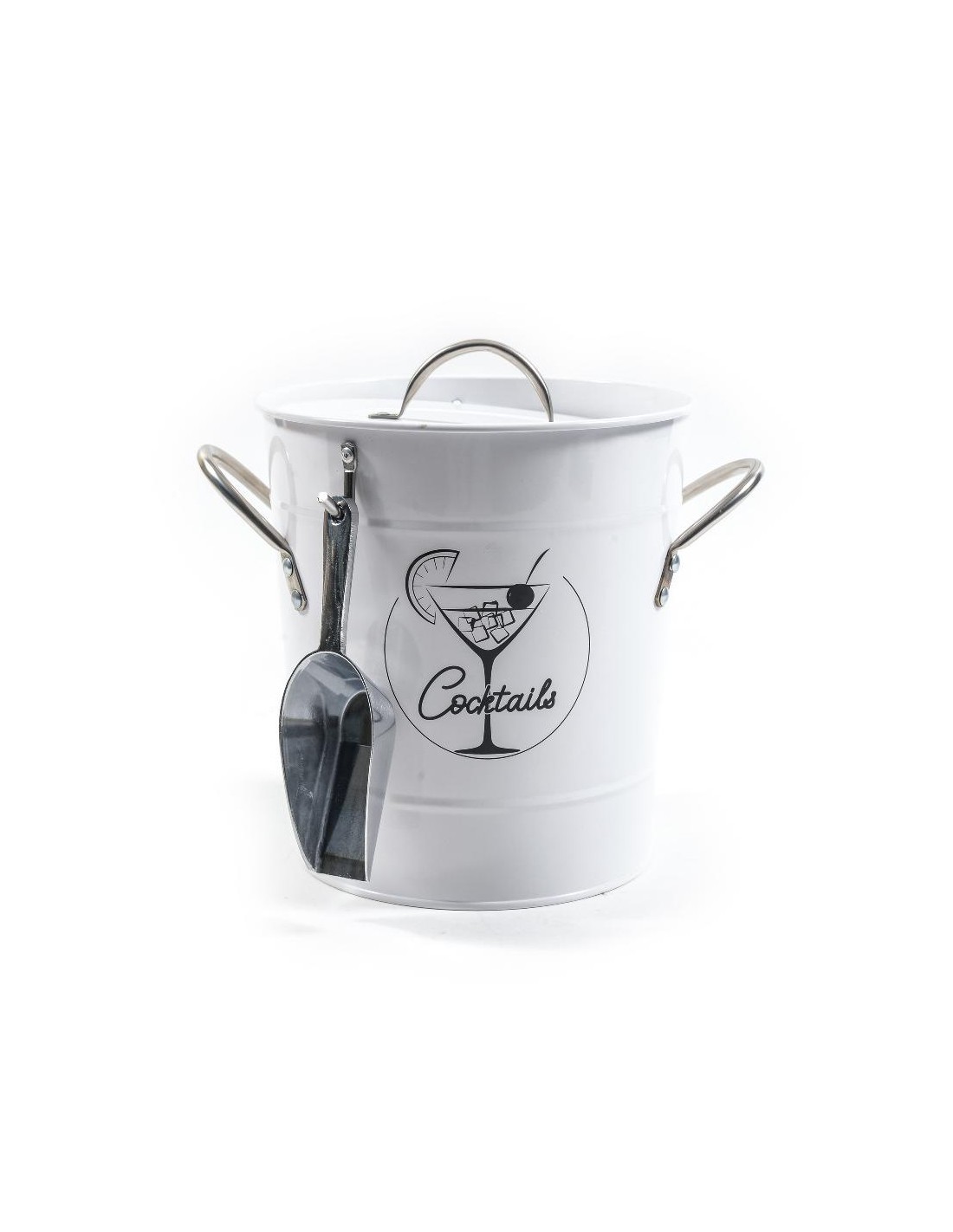 CESTELLO GHIACCIO 17150 BIANCO CON PINZA E COPERCHIO