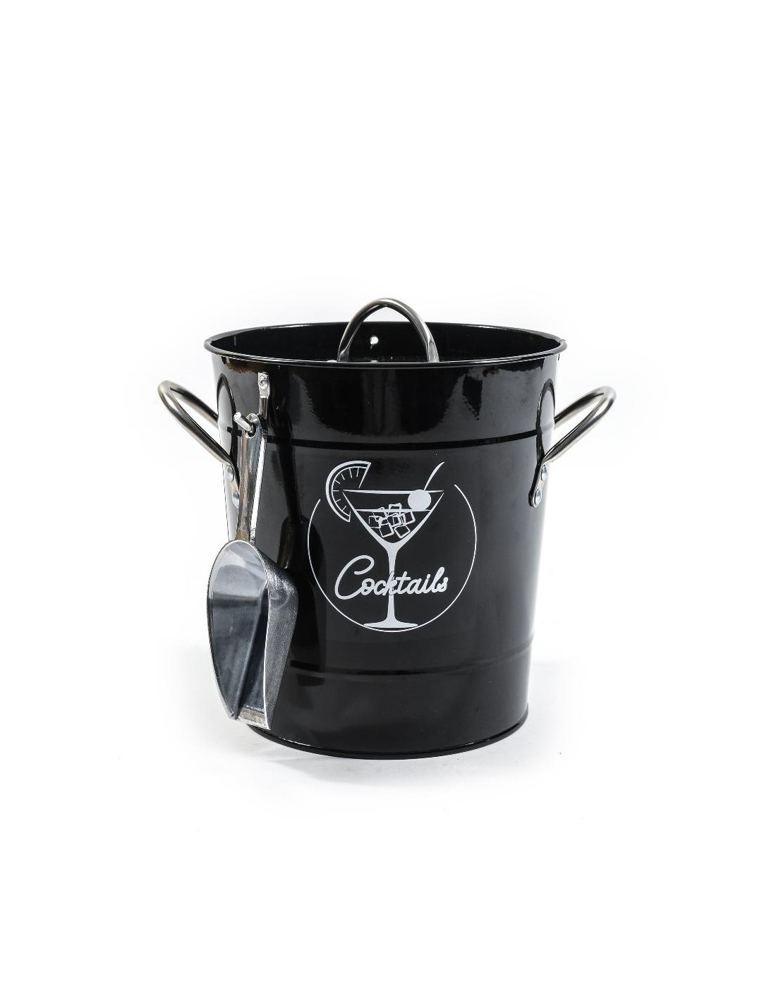 CESTELLO GHIACCIO 17167 NERO CON PINZA E COPERCHIO