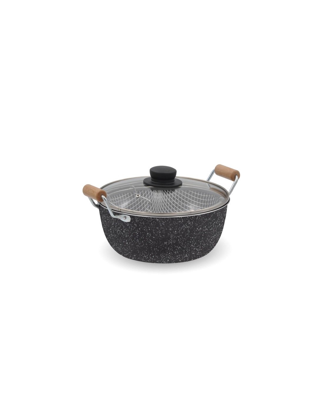 MAXIMA FRIGGITRICE 24CM 2MANICI COPERCHIO VETRO