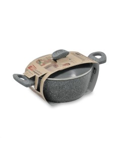 Casseruola Regina di Pietra 20 cm con Coperchio Vetro – Accademia Mugnano Induction