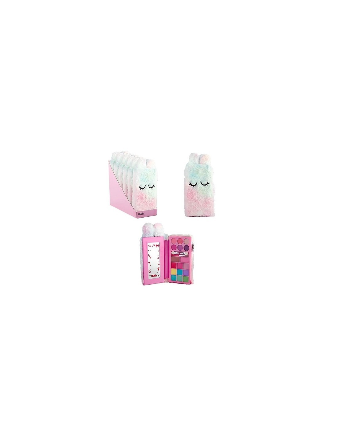 "Create It! Cofanetto Make Up Fluffy 84525 - Set di Trucco per Bambini con Specchio e Accessori, 19 Pezzi"