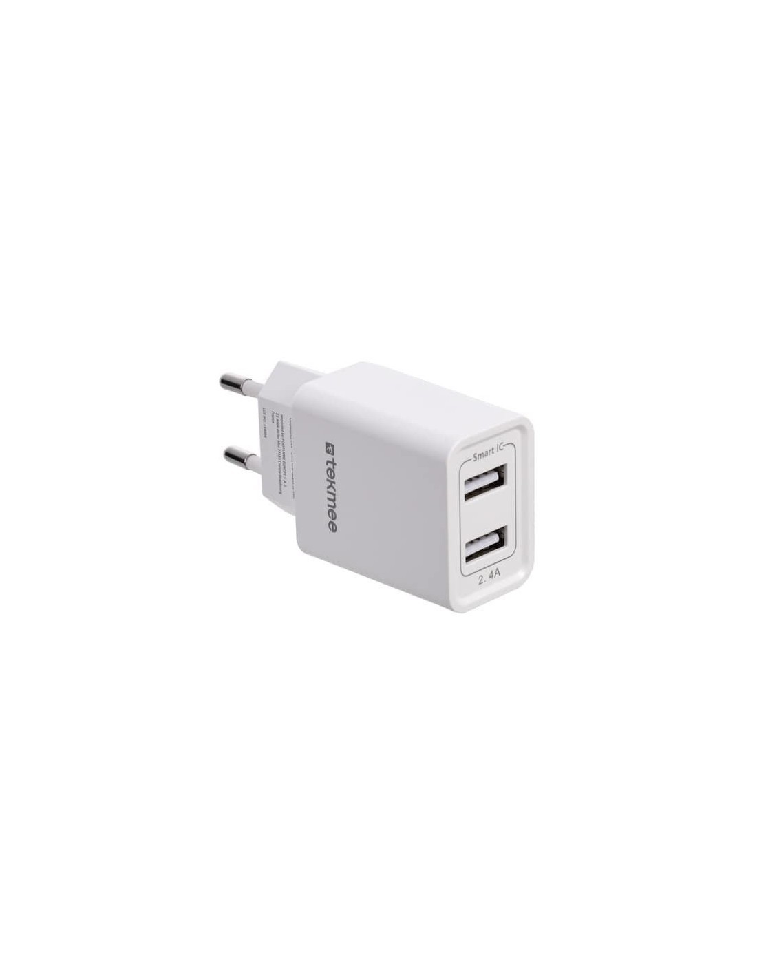 Tekmee Caricatore da muro a 2 porte USB di Tipo A 2.4A