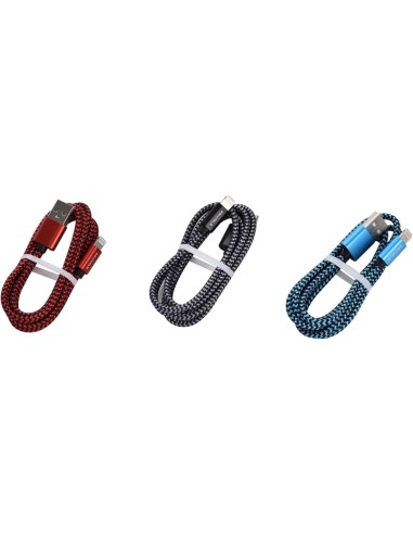 Tekmee Cavo USB Lightning 2A per iPhone Quick Charge 1 Metro Assortito Disponibile in Diversi Colori