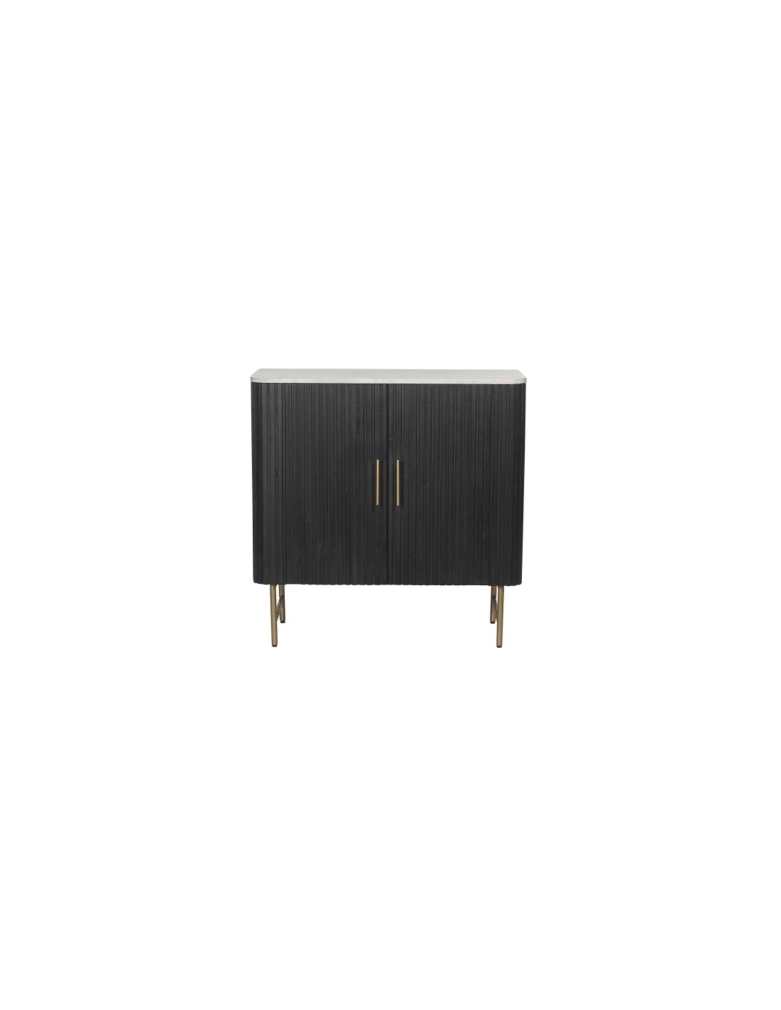 MOBILE LEGNO NERO PIANO MARMO 85X40X48CM