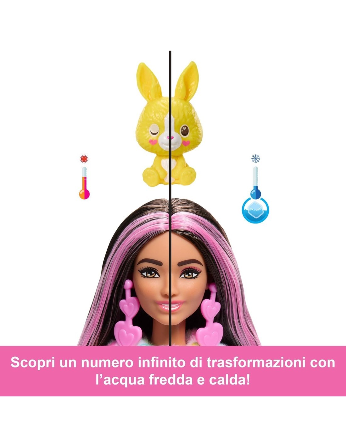 BARBIE, CUTIE REVEAL SERIE COLOR DREAM, BAMBOLA, 3+ ANNI