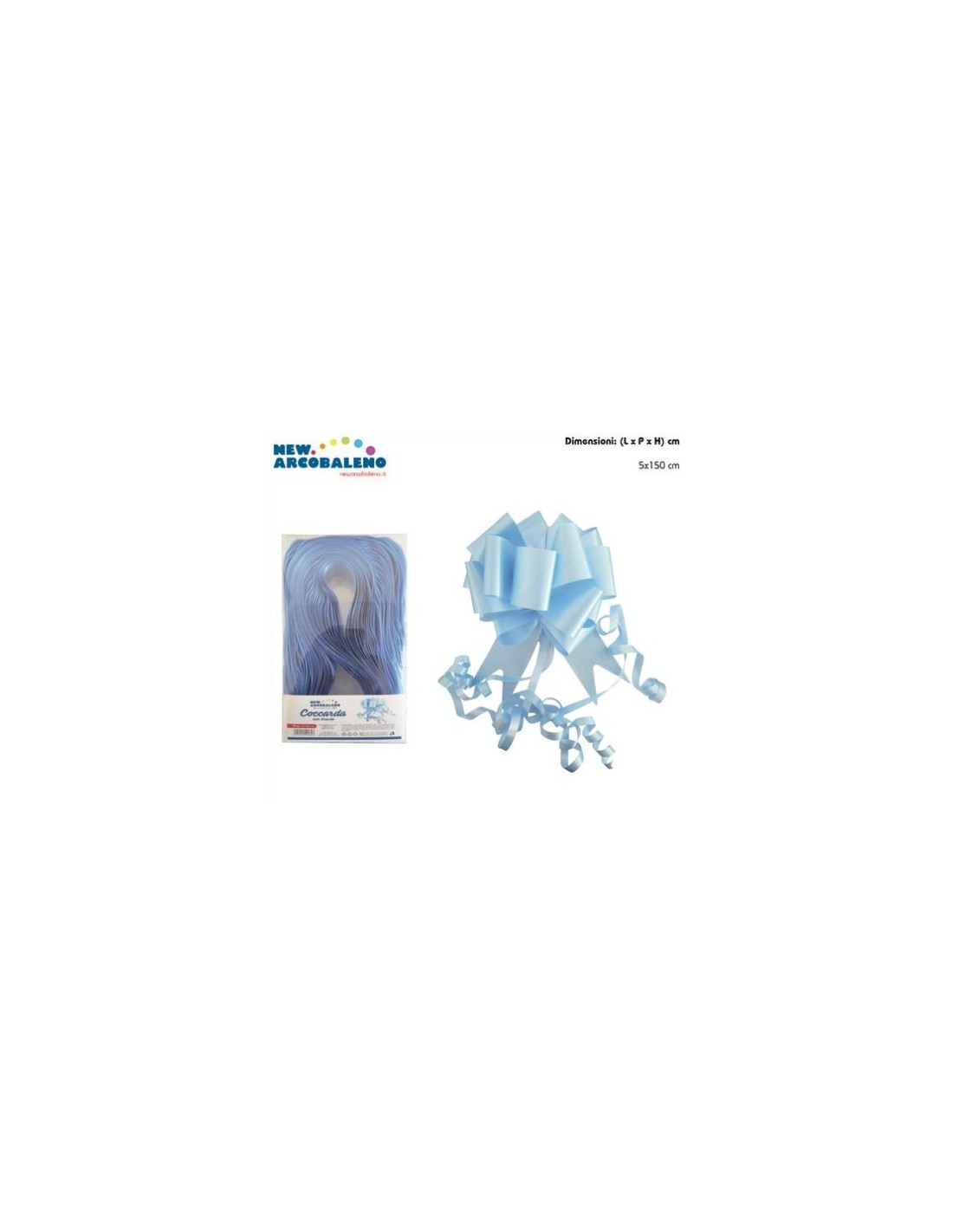 CONF 25 COCCARDE 42184 AZZURRO 5X150CM