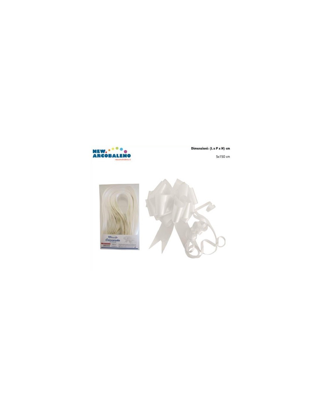 CONF 25 COCCARDE 70727 BIANCO 5X150CM