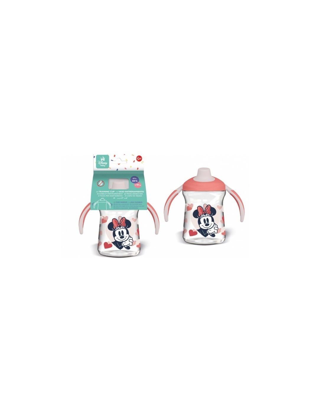 MINNIE ST10790 BICCHIERE 380ML CON BECCUCCIO E MANICI