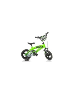 Bicicletta Bambini 12" Verde con Rotelline Stabilizzatrici