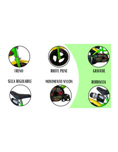 Bicicletta Bambino Dino Bikes Tartarughe Ninja 12" 2