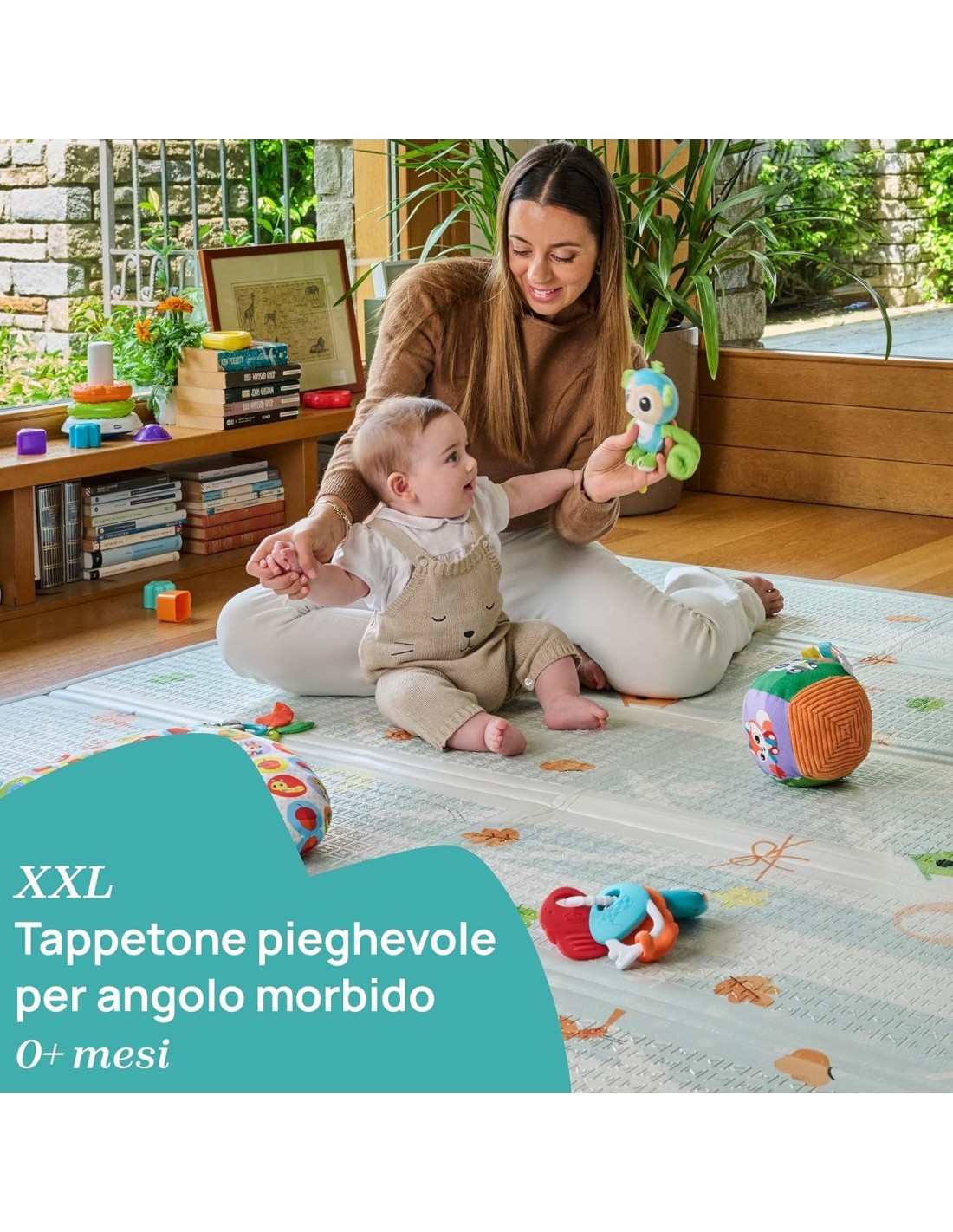 Chicco Maxi Tappeto da Gioco 2in1 - Morbido e Pieghevole 200x180 cm