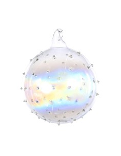 Sfera Natalizia in Vetro Trasparente D10cm - La Magia di Natale a casa tua