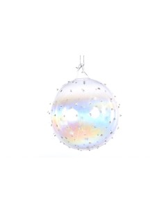 Sfera Natalizia in Vetro Trasparente D12cm - La Magia di Natale a casa tua