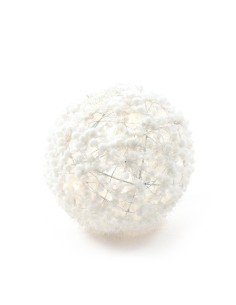 Sfera Decorata di Natale Metallo D20cm con Luci - La Magia di Natale per decorazioni luminose