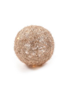 Sfera Decorata di Natale Metallo D20cm con Luci - La Magia di Natale per un’atmosfera incantevole