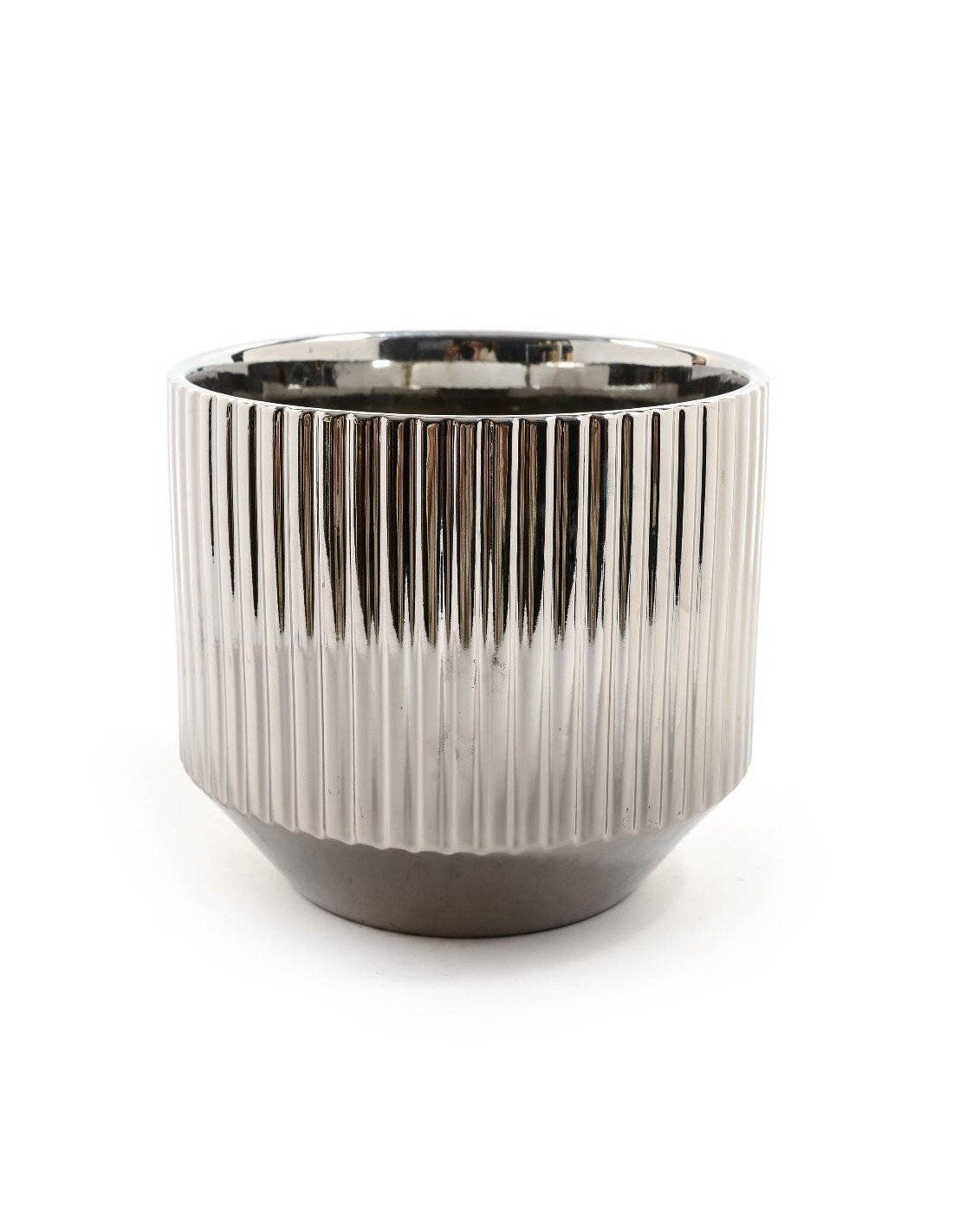 VASO 22855 CERAMICA ARGENTO 22X20CM