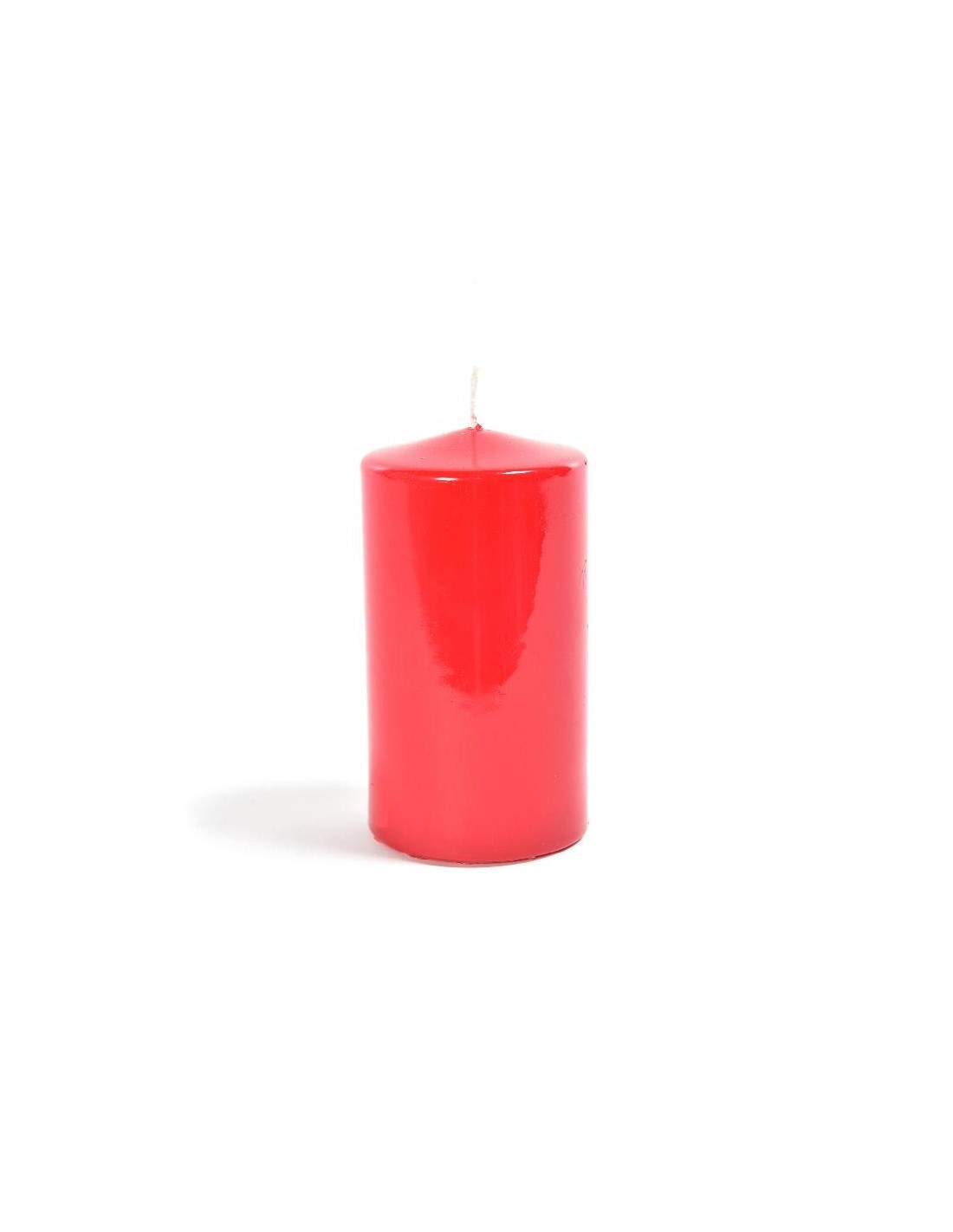 Candela di Natale Pillar Lucida Rossa 10x5CM - La Magia di Natale con luce e calore