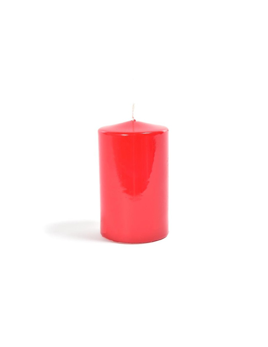 Candela di Natale Pillar Lucida Rossa 10x6CM - La Magia di Natale per un'atmosfera accogliente